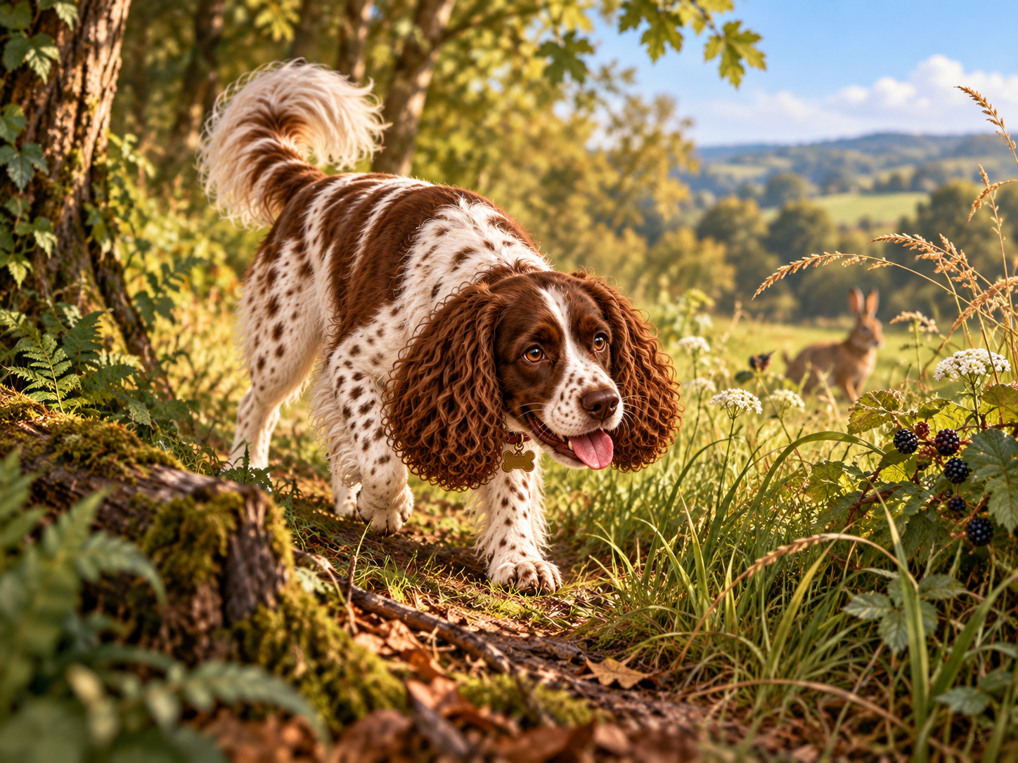 Willow explore la nature en suivant une piste